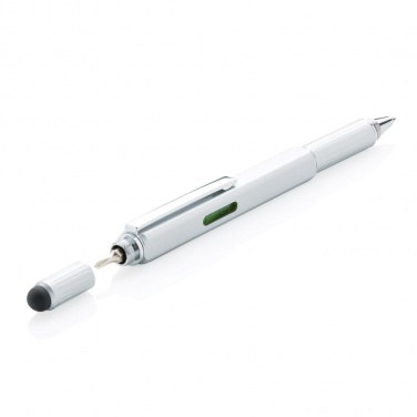 Logo trade promotional product photo of: 5-in-1 toolpen, silver