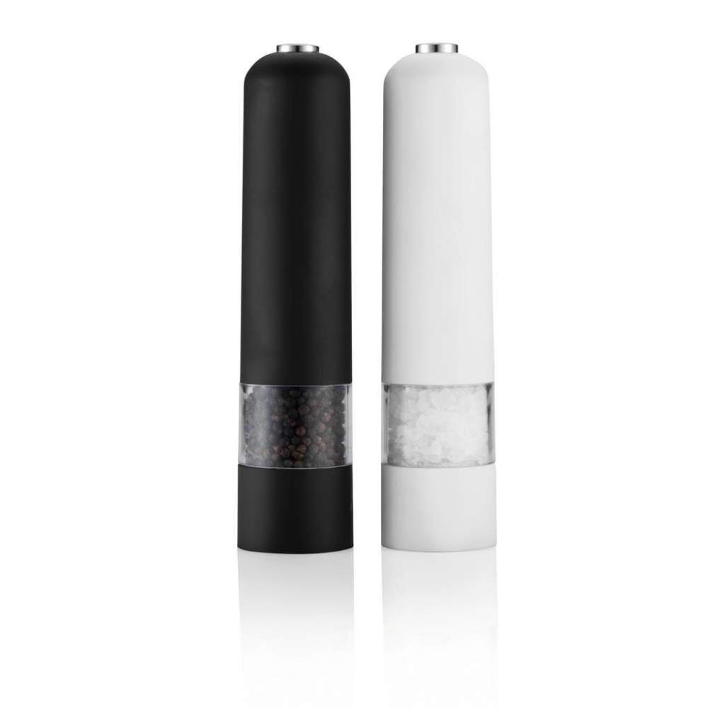 Logo trade advertising products picture of: Electric pepper and salt mill set, white