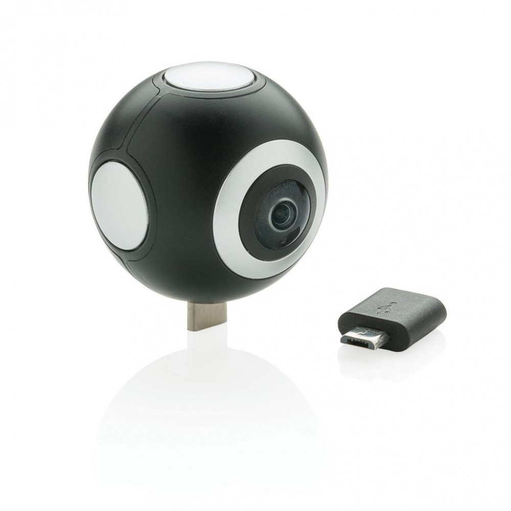 Logo trade promotional gifts image of: Dual lens 360° photo and video camera