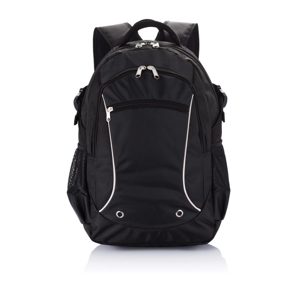 Logo trade advertising products image of: Denver laptop backpack PVC free, black