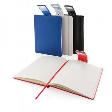 Logotrade business gifts photo of: A5 Notebook & LED bookmark, red