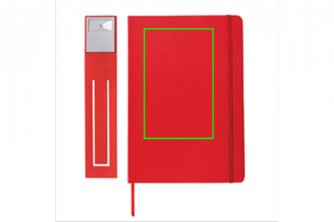 Logotrade corporate gift picture of: A5 Notebook & LED bookmark, red