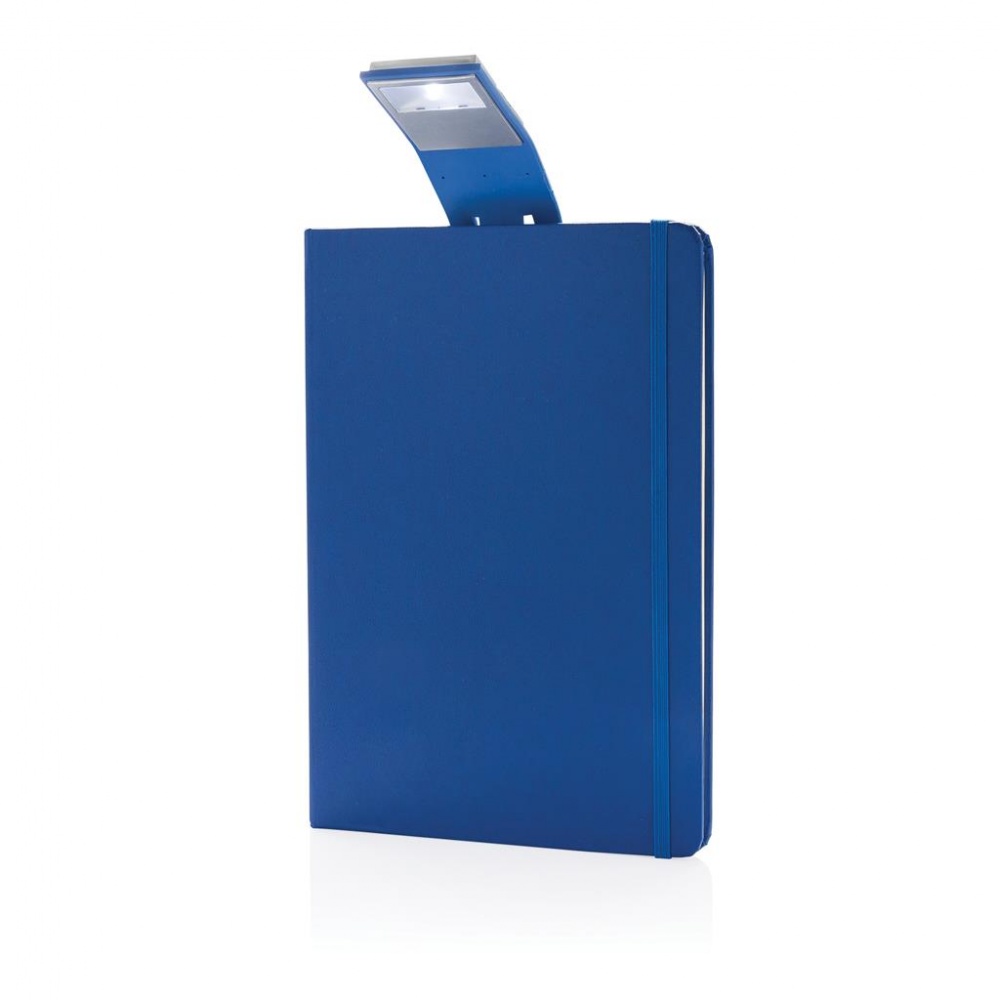 Logotrade business gift image of: A5 Notebook & LED bookmark, blue