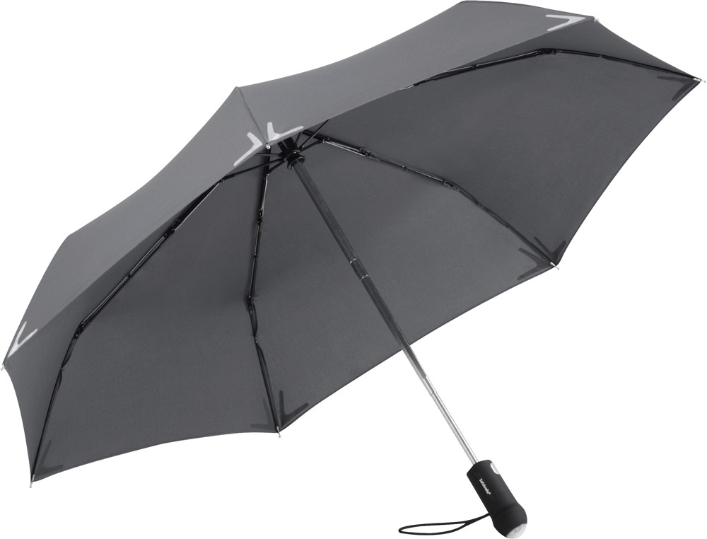 Logotrade advertising product image of: AOC mini umbrella Safebrella® LED 5471, Grey