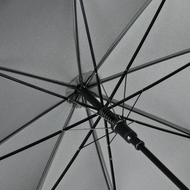 Logo trade promotional giveaway photo of: AC woodshaft golf umbrella FARE®-Collection, Grey