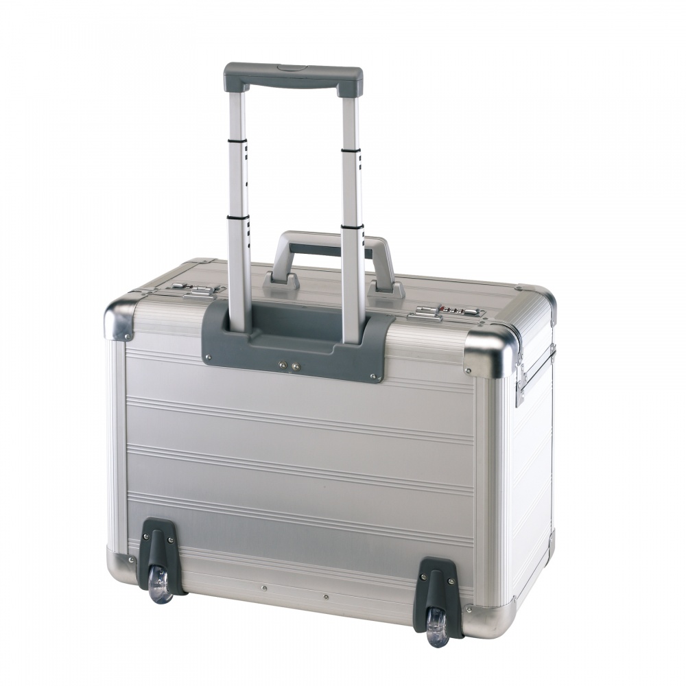 Logo trade promotional gifts image of: Aluminium trolley Office, silver