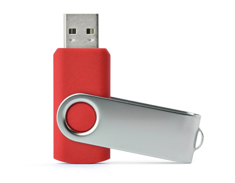 Logotrade advertising product picture of: USB flash drive TWISTER 8 GB, Red