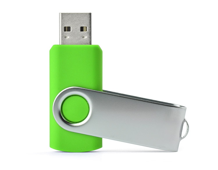 Logo trade corporate gift photo of: USB flash drive TWISTER 8 GB, light green