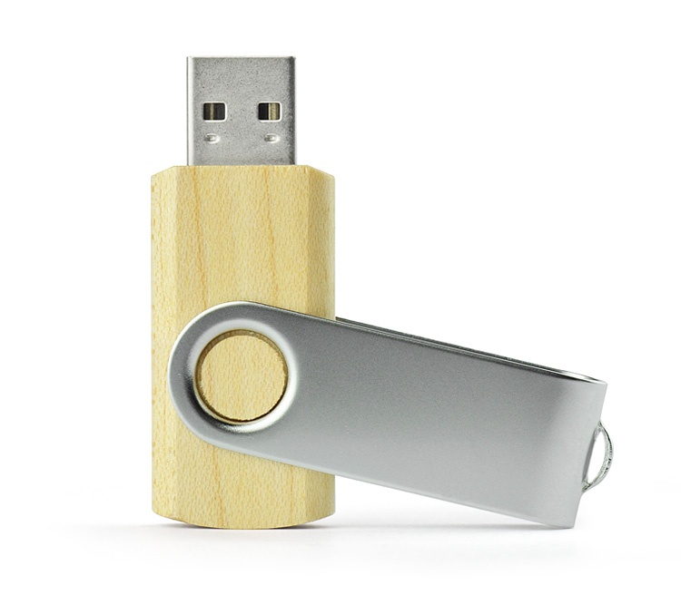 Logo trade corporate gifts picture of: USB flash drive TWISTER MAPLE 8 GB , brown