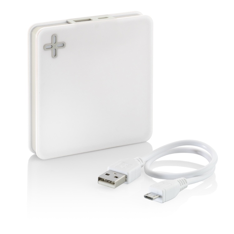 Logotrade promotional gift image of: Power bank MAIS 5200 mAh, White