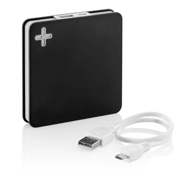 Logo trade promotional merchandise image of: Power bank MAIS 5200 mAh, Black