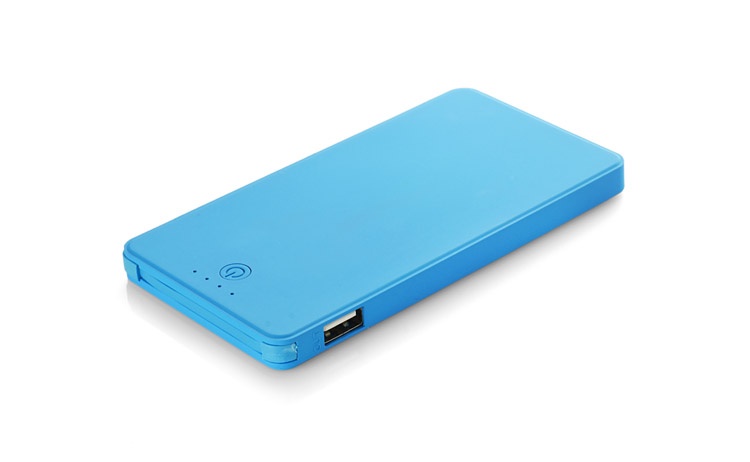 Logo trade promotional merchandise picture of: Power bank VIVID 4000 mAh, Blue