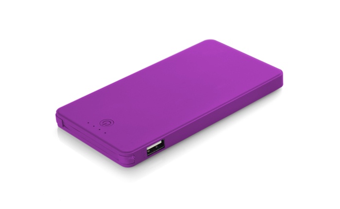 Logo trade promotional product photo of: Power bank VIVID 4000mAh, Lilac