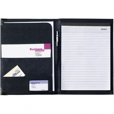 Logo trade promotional merchandise photo of: Conference folder with notepad and pen, blue