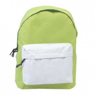 Logo trade promotional products image of: Backpack, Green/White