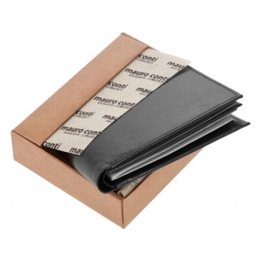 Logotrade advertising product image of: Mauro Conti leather wallet, black