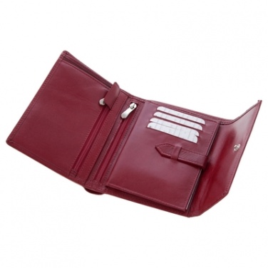 Logo trade promotional merchandise picture of: Mauro Conti leather wallet for women, red