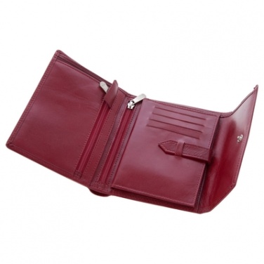 Logo trade advertising products picture of: Mauro Conti leather wallet for women, red