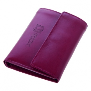 Logotrade promotional item picture of: Mauro Conti leather wallet for women, red