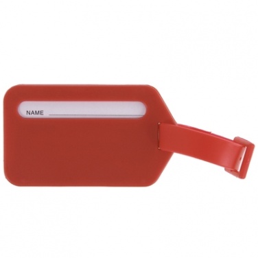 Logo trade promotional item photo of: Luggage tag, Red