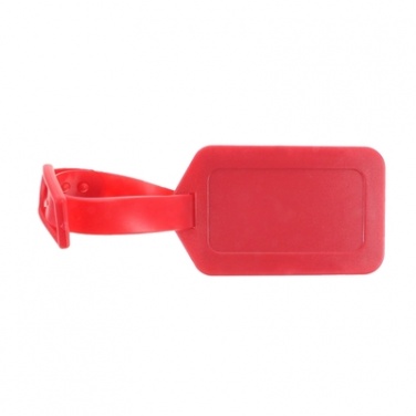 Logo trade business gifts image of: Luggage tag, Red