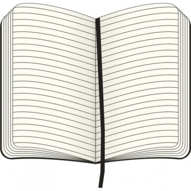 Logo trade promotional products picture of: Moleskine large notebook, lined pages, hard cover, black