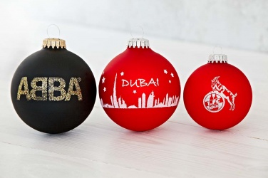 Logotrade promotional gift image of: Christmas ball with 4-5 color logo 8 cm