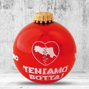 Logo trade promotional gifts image of: Christmas ball with 4-5 color logo 8 cm