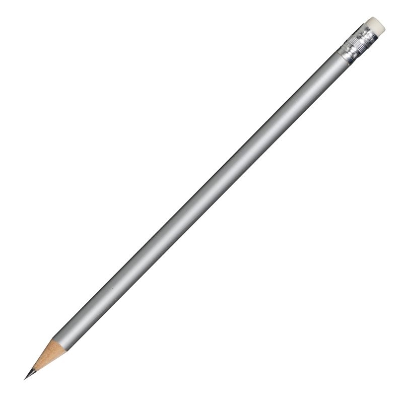 Logotrade promotional merchandise picture of: Wooden pencil, silver