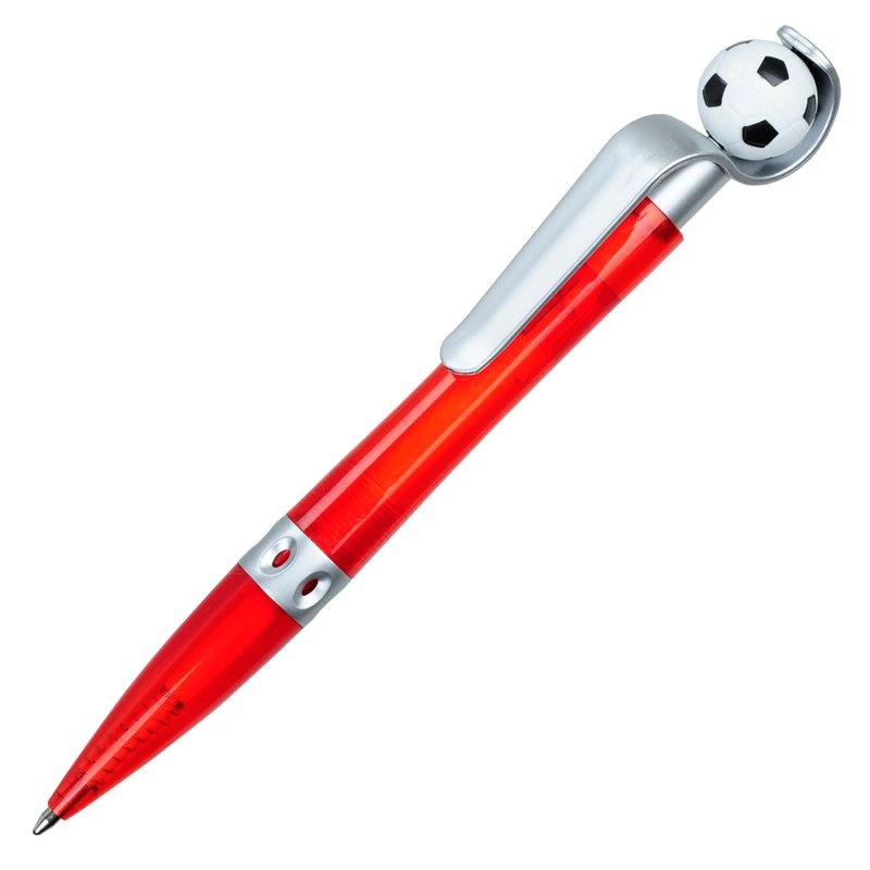 Logo trade promotional products image of: Kick ballpen for Fans, red