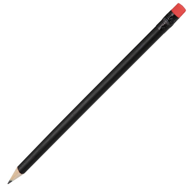 Logotrade promotional product picture of: Wooden pencil, red/black