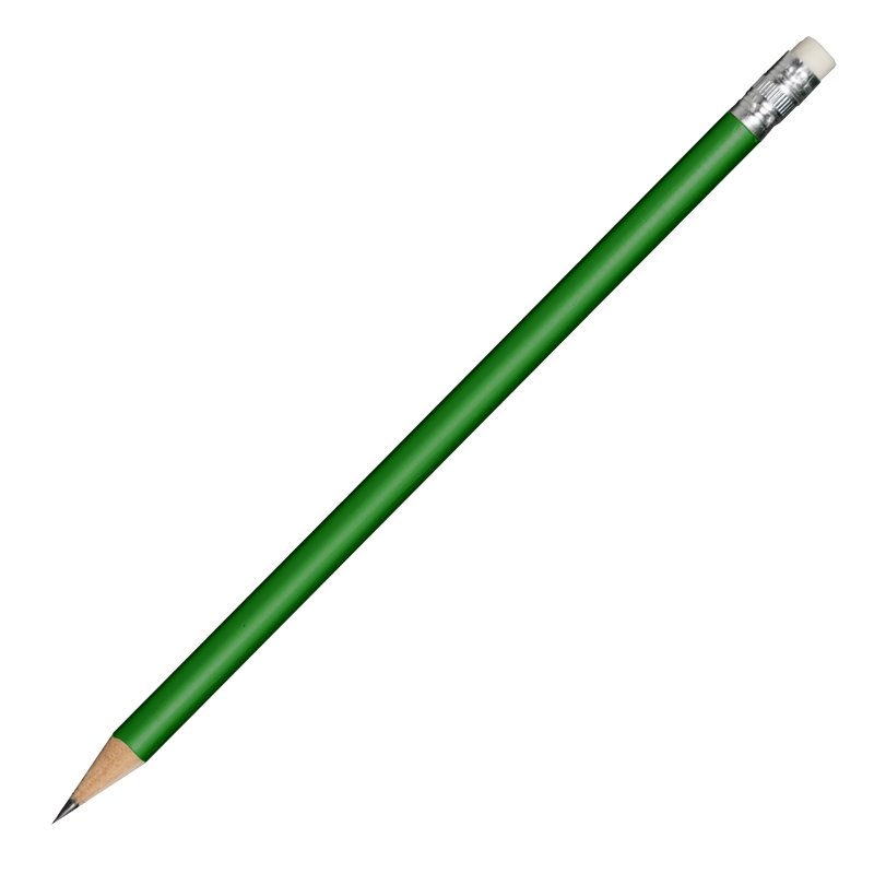 Logotrade promotional gift image of: Wooden pencil, green