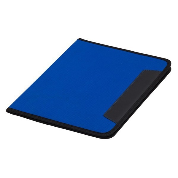 Logo trade promotional merchandise photo of: Ortona A4 folder, blue/black