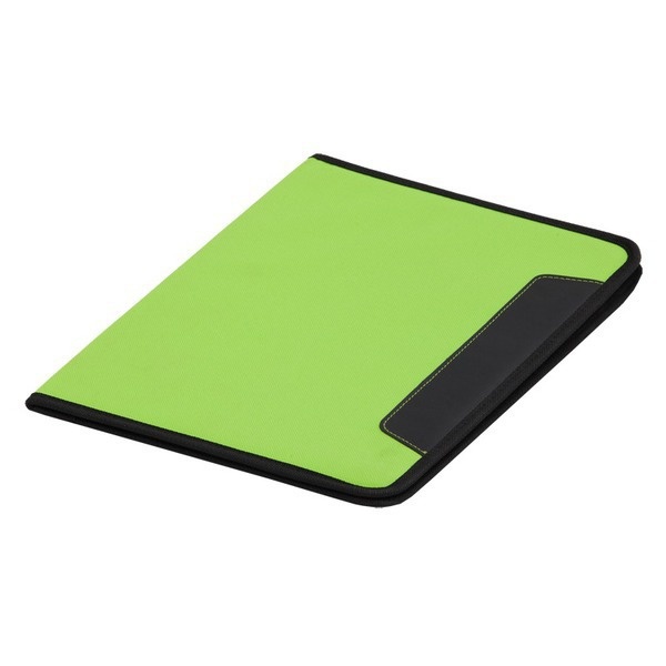 Logo trade promotional gifts image of: Ortona A4 folder, green/black