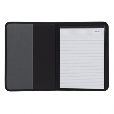 Logo trade promotional giveaway photo of: Ortona A4 folder, grey/black