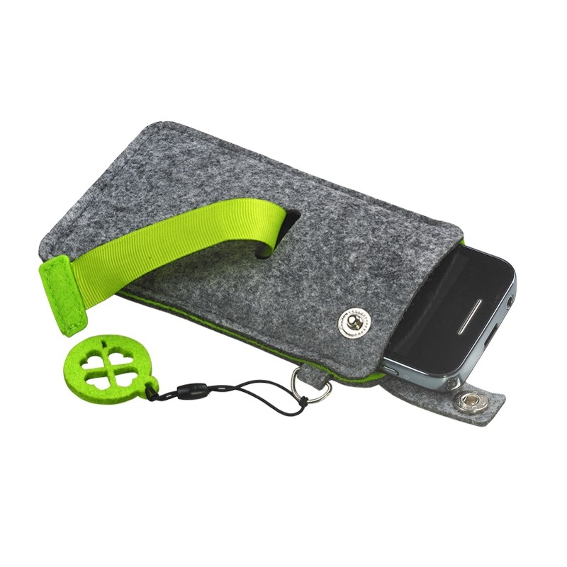 Logo trade business gift photo of: Eco Sence smartphone case, green/grey