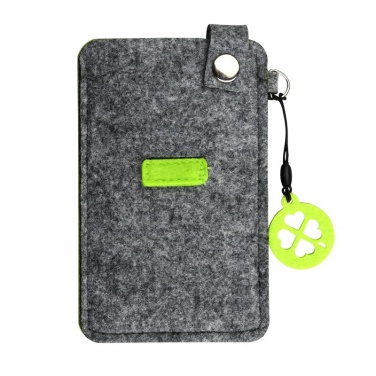 Logo trade corporate gifts picture of: Eco Sence smartphone case, green/grey