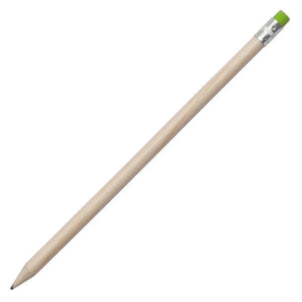 Logo trade corporate gifts image of: Wooden pencil, green/ecru