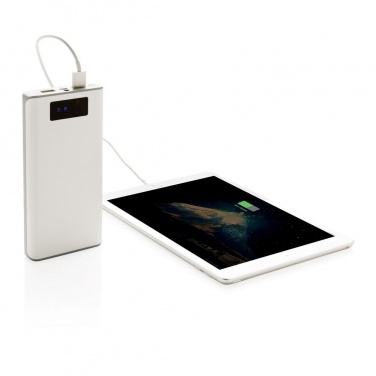 Logotrade advertising product picture of: 20.000 mAh powerbank with display, white