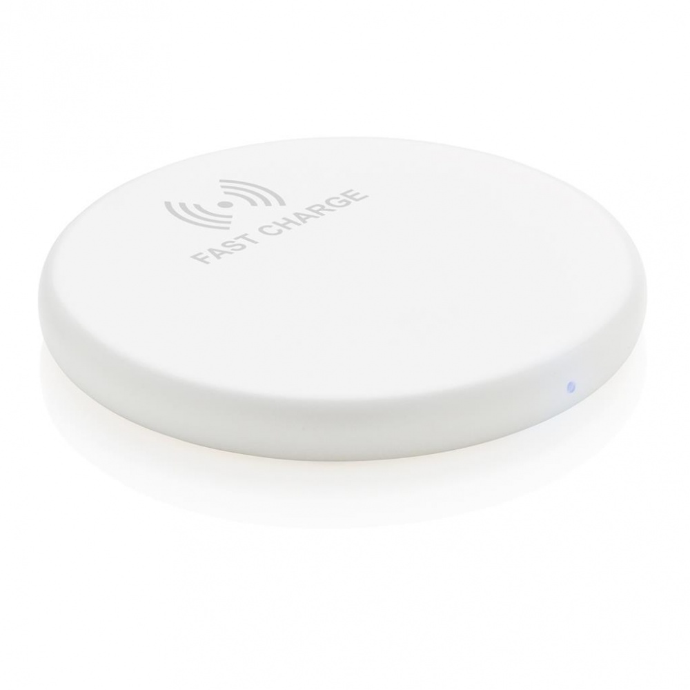 Logo trade corporate gift photo of: Wireless 10W fast charging pad, white