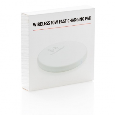 Logotrade promotional product image of: Wireless 10W fast charging pad, white
