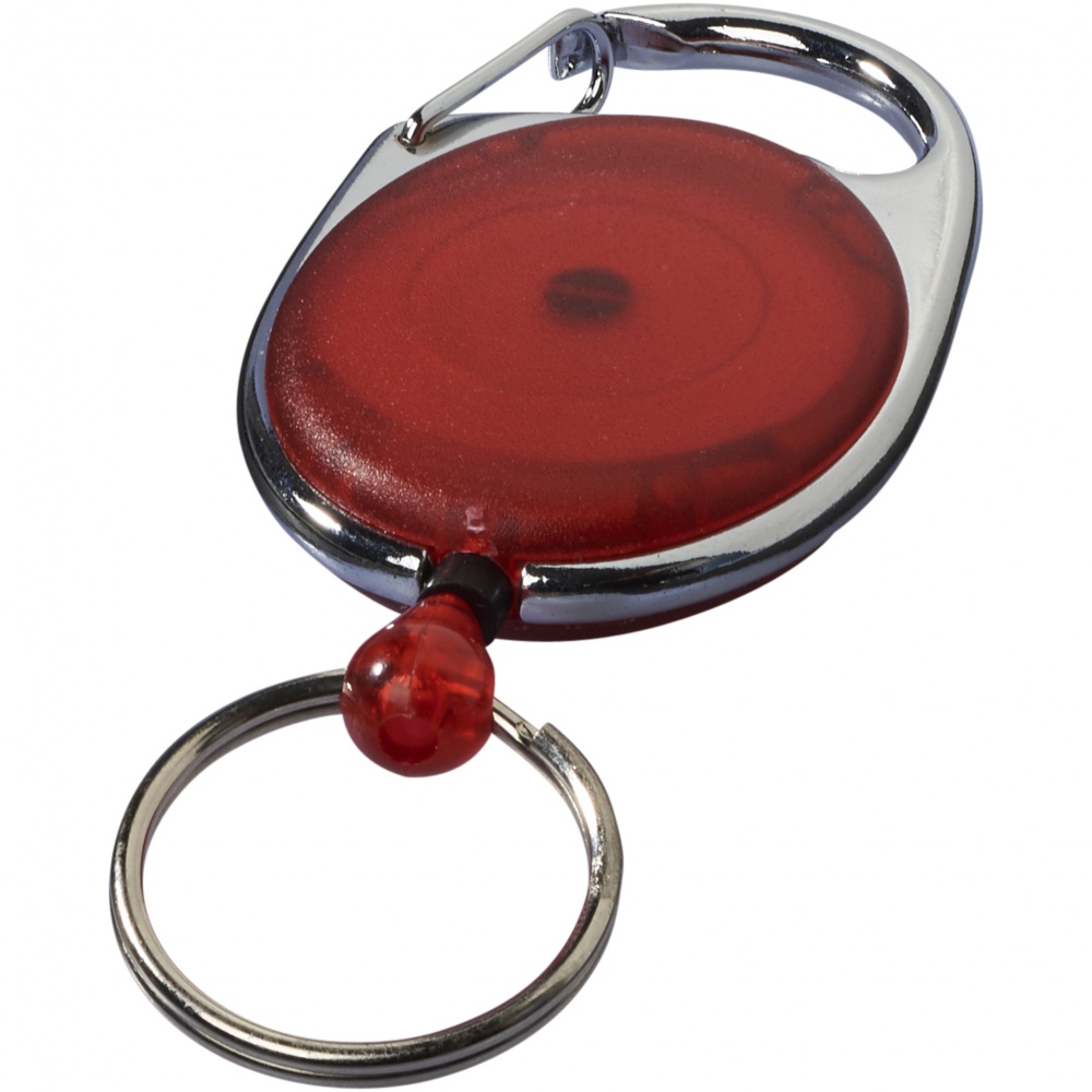 Logotrade corporate gift image of: Gerlos roller clip key chain, red