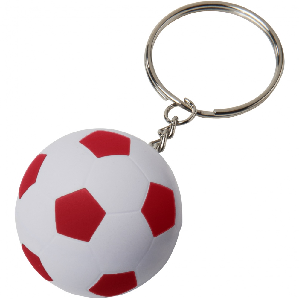 Logo trade promotional products image of: Striker football key chain, red
