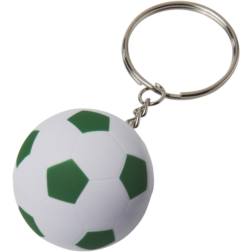 Logotrade promotional giveaway image of: Striker football key chain, green