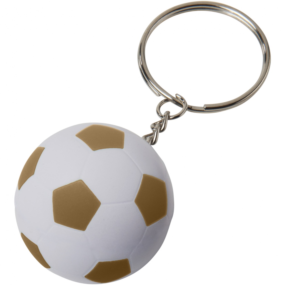 Logo trade promotional merchandise image of: Striker football key chain, yellow