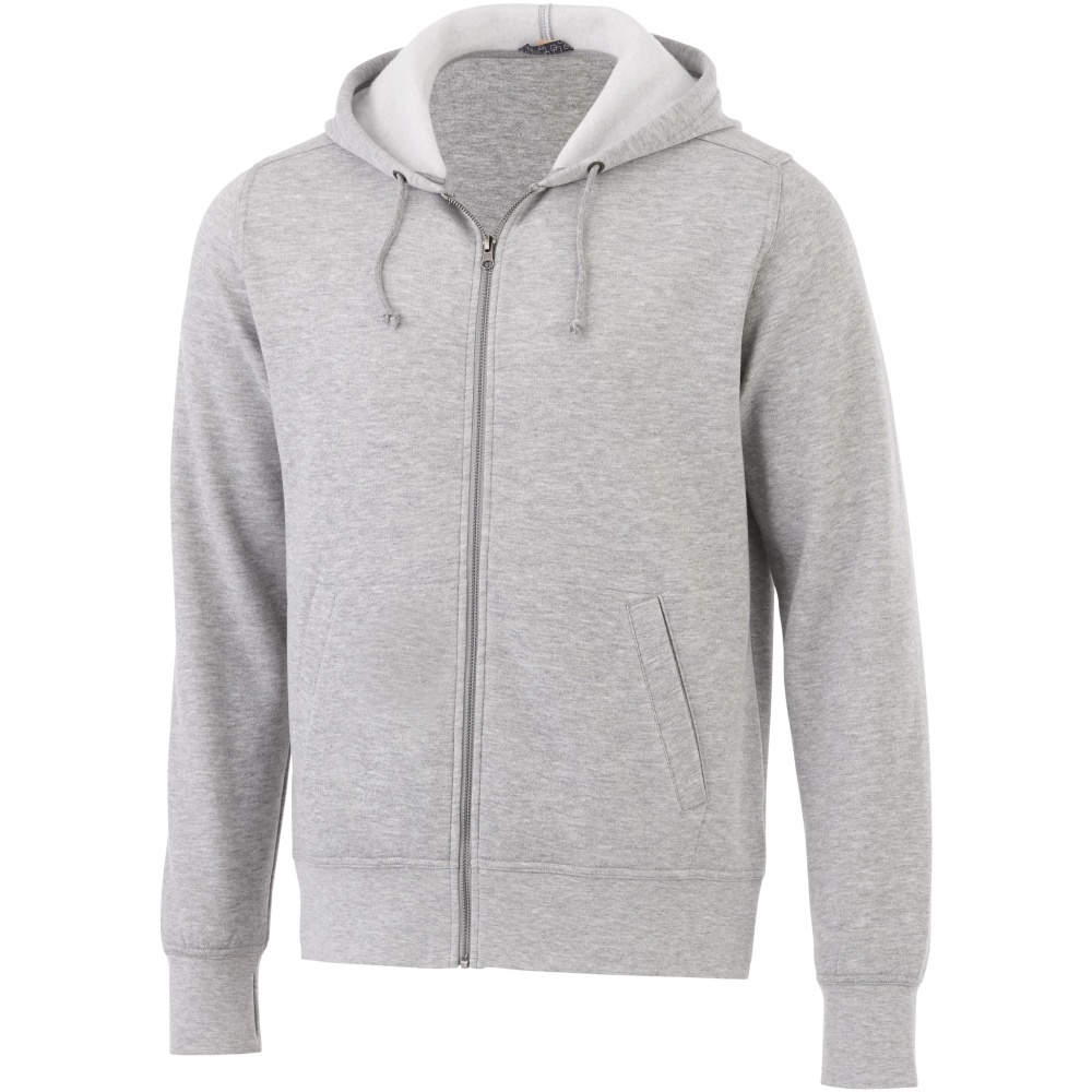Logo trade business gifts image of: Cypress full zip hoodie, grey