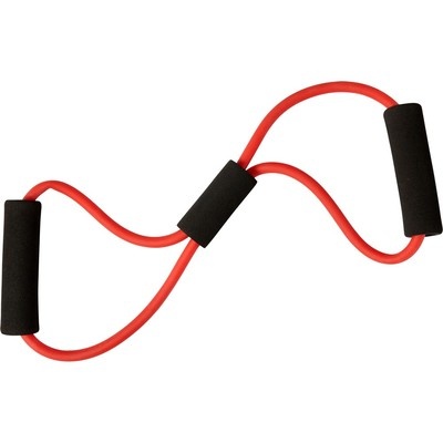 Logo trade promotional items image of: Elastic fitness training strap, Red