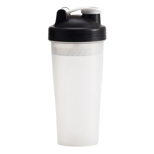 Logo trade promotional giveaway photo of: 600 ml Muscle Up shaker, black