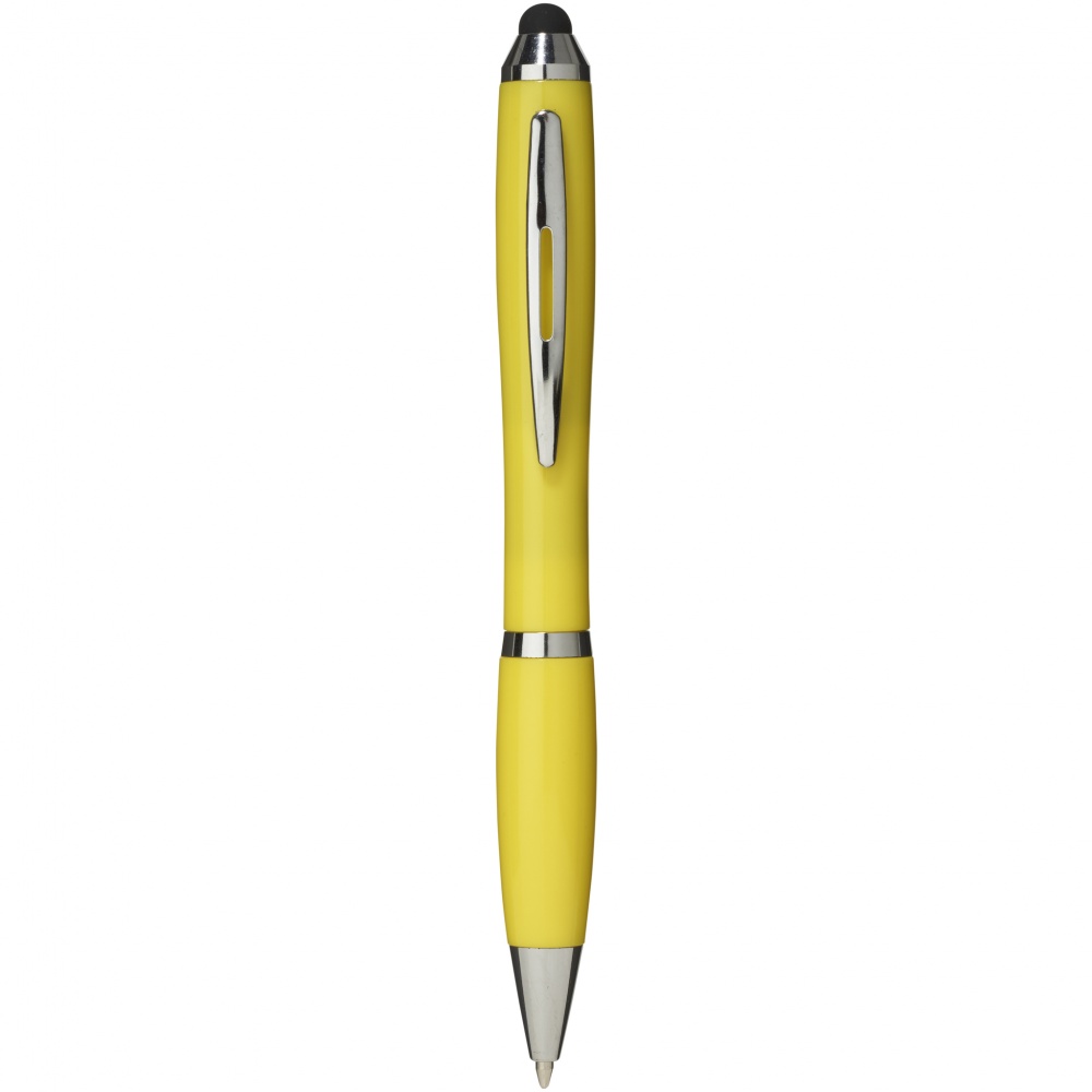 Logotrade corporate gift image of: Nash stylus ballpoint pen, yellow