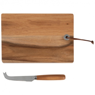 Logotrade advertising products photo of: Wooden board with cheese knife